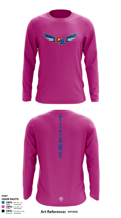 Coal Ridge HS Track & Field 68083427 Long Sleeve Performance Shirt - 2