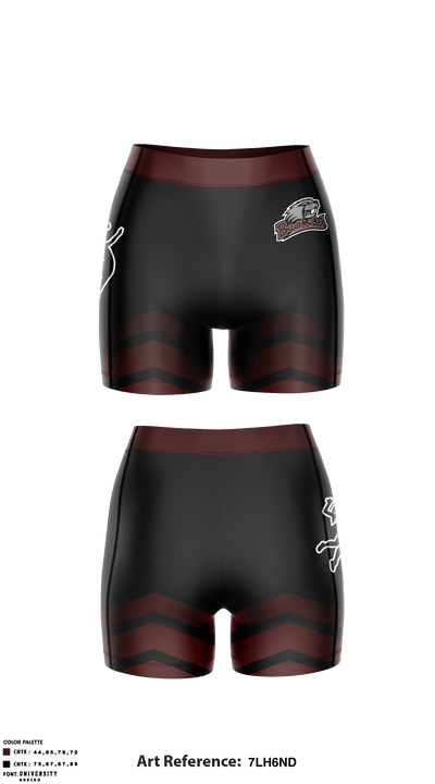 Bluefield High School Volleyball 45462865 Women's Compression Shorts - 3