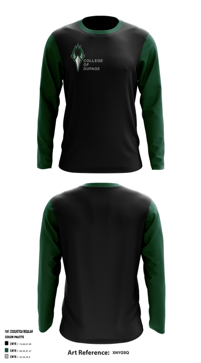 College of DuPage Alumni 35400336 Long Sleeve Performance Shirt - 2