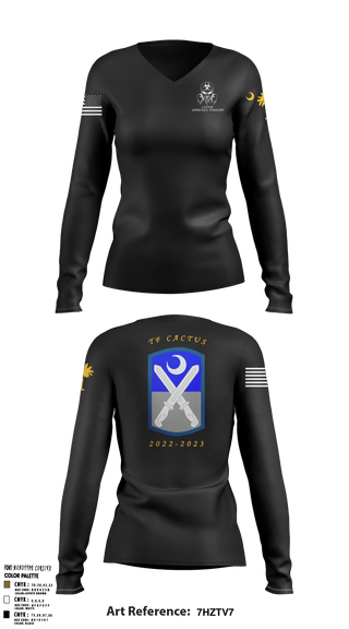 Women's Long Sleeve Vneck Shirt, 108th CEM, , Teamtime, Team time, sublimation, custom sports apparel, team uniforms, spirit wear, spiritwear, sports uniforms, custom shirts, team store, custom team store, fundraiser sports, apparel fundraiser