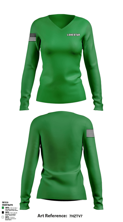 Lonestar 88688792 Women's Long Sleeve V-neck Shirt - 1