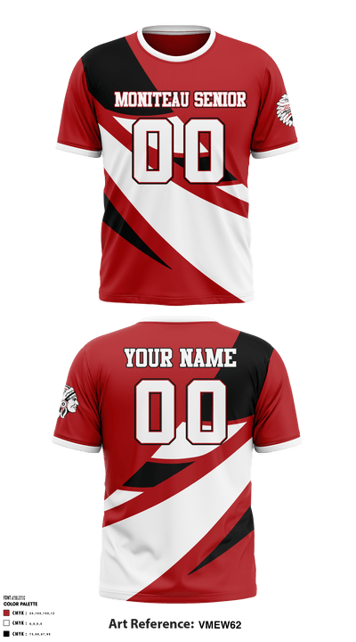 Moniteau Senior High School Football 29600953 Short Sleeve Performance Shirt - 1