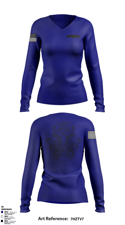 SSMP Detachment 71 50921061 Women's Long Sleeve V-neck Shirt - 2