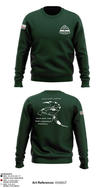 Wind River Agency Fire & Forestry 75939115 Crew Neck Sweatshirt - 1