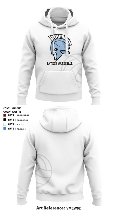 Antioch Middle School Volleyball 9817929 Hoodie - 5