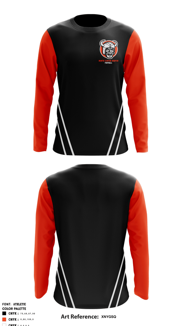 Long Sleeve Performance Shirt, North Canton Hoover Football, Football, Teamtime, Team time, sublimation, custom sports apparel, team uniforms, spirit wear, spiritwear, sports uniforms, custom shirts, team store, custom team store, fundraiser sports, apparel fundraiser