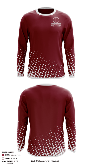 Long Sleeve Performance Shirt, Ossining Senior High School Swimming, School Spirit Store, Teamtime, Team time, sublimation, custom sports apparel, team uniforms, spirit wear, spiritwear, sports uniforms, custom shirts, team store, custom team store, fundraiser sports, apparel fundraiser