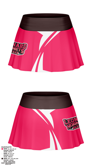 Skort, Leonard Hornets, Cheer, Teamtime, Team time, sublimation, custom sports apparel, team uniforms, spirit wear, spiritwear, sports uniforms, custom shirts, team store, custom team store, fundraiser sports, apparel fundraiser