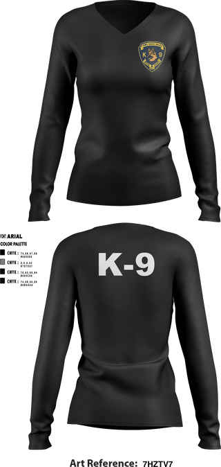 Women's Long Sleeve Vneck Shirt, , Police, Teamtime, Team time, sublimation, custom sports apparel, team uniforms, spirit wear, spiritwear, sports uniforms, custom shirts, team store, custom team store, fundraiser sports, apparel fundraiser