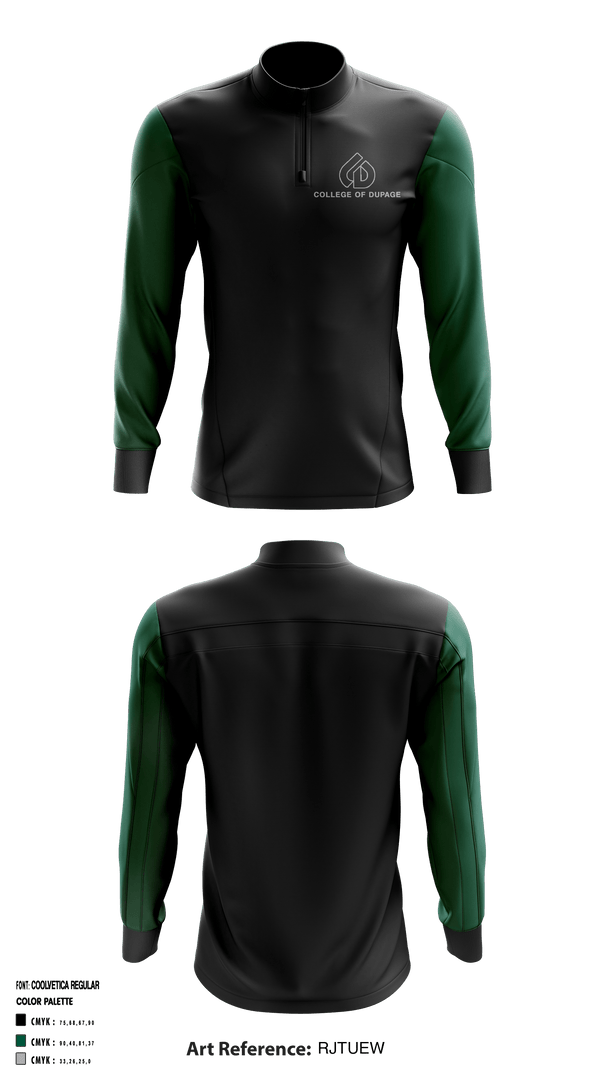 Quarter Zip Jacket, College of DuPage Alumni, School Spirit Store, Teamtime, Team time, sublimation, custom sports apparel, team uniforms, spirit wear, spiritwear, sports uniforms, custom shirts, team store, custom team store, fundraiser sports, apparel fundraiser