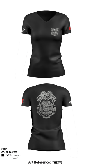 Women's Short Sleeve Vneck Shirt, , National Guard, Teamtime, Team time, sublimation, custom sports apparel, team uniforms, spirit wear, spiritwear, sports uniforms, custom shirts, team store, custom team store, fundraiser sports, apparel fundraiser