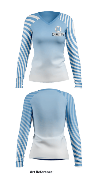 Women's Long Sleeve Vneck Shirt, Northeast Soccer, Men's Soccer, Teamtime, Team time, sublimation, custom sports apparel, team uniforms, spirit wear, spiritwear, sports uniforms, custom shirts, team store, custom team store, fundraiser sports, apparel fundraiser