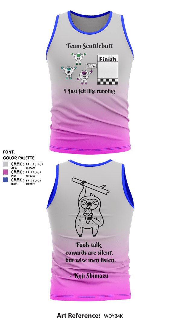 Tank Top, Team Scuttlebutt, Cross Country, Teamtime, Team time, sublimation, custom sports apparel, team uniforms, spirit wear, spiritwear, sports uniforms, custom shirts, team store, custom team store, fundraiser sports, apparel fundraiser