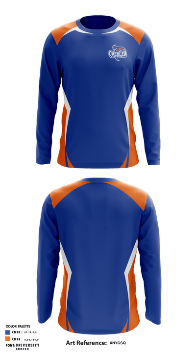 Overlea High School Basketball 81637394 Long Sleeve Performance Shirt - 1