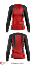 Wagner High School Soccer 44732640 Women's Long Sleeve V-neck Shirt - 1