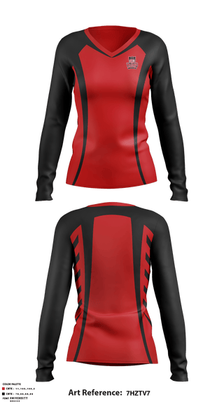 Women's Long Sleeve Vneck Shirt, Wagner High School Soccer, Men's Soccer, Teamtime, Team time, sublimation, custom sports apparel, team uniforms, spirit wear, spiritwear, sports uniforms, custom shirts, team store, custom team store, fundraiser sports, apparel fundraiser
