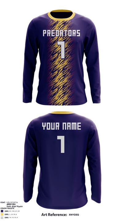 San Antonio Predators 16651278 Long Sleeve Performance Shirt - 5