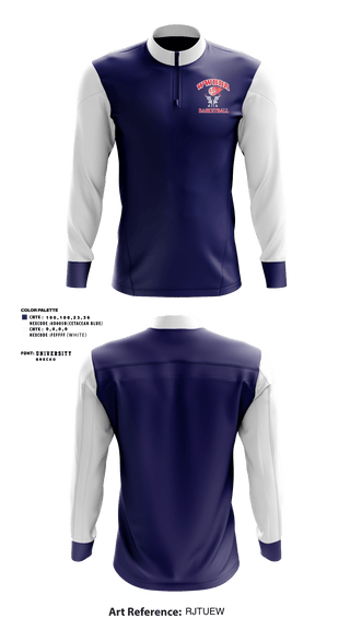 Quarter Zip Jacket, Warrington Warwick Boys Basketball Association, Men's Basketball, Teamtime, Team time, sublimation, custom sports apparel, team uniforms, spirit wear, spiritwear, sports uniforms, custom shirts, team store, custom team store, fundraiser sports, apparel fundraiser