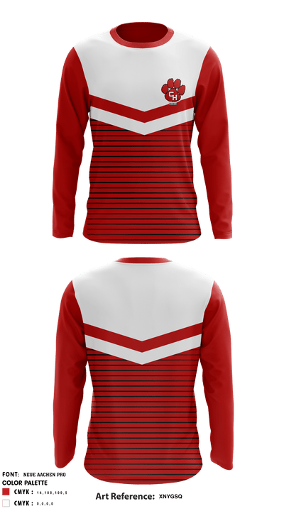 Colleyville Heritage High School Cheer 64869886 Long Sleeve Performance Shirt - 1