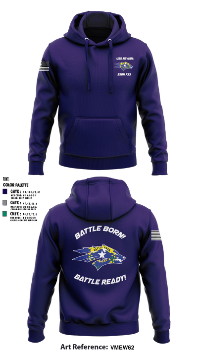 USS NEVADA SSBN 733 65073503 Hoodie - 2