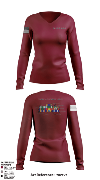 Women's Long Sleeve Vneck Shirt, , Army, Teamtime, Team time, sublimation, custom sports apparel, team uniforms, spirit wear, spiritwear, sports uniforms, custom shirts, team store, custom team store, fundraiser sports, apparel fundraiser