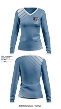 Panther Creek High School Gymnastics 12678149 Women's Long Sleeve V-neck Shirt - 1