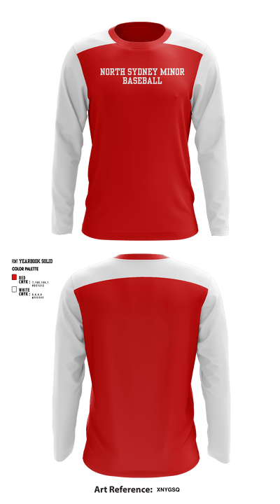 North Sydney Minor Baseball 91022558 Long Sleeve Performance Shirt - 1