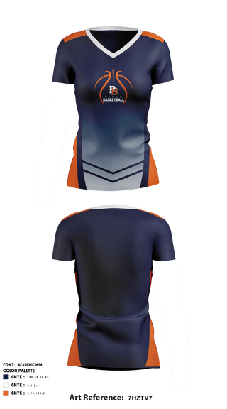 Women's Short Sleeve Vneck Shirt, Poston Butte High School Basketball, Women's Basketball, Teamtime, Team time, sublimation, custom sports apparel, team uniforms, spirit wear, spiritwear, sports uniforms, custom shirts, team store, custom team store, fundraiser sports, apparel fundraiser