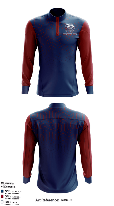 Chaparral High School Golf 56664793 Quarter Zip Jacket - 1