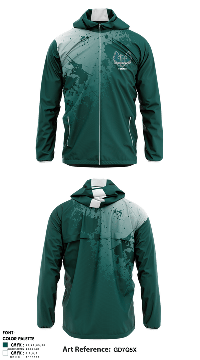Farmington High School Tennis 47797336 Windbreaker - 1
