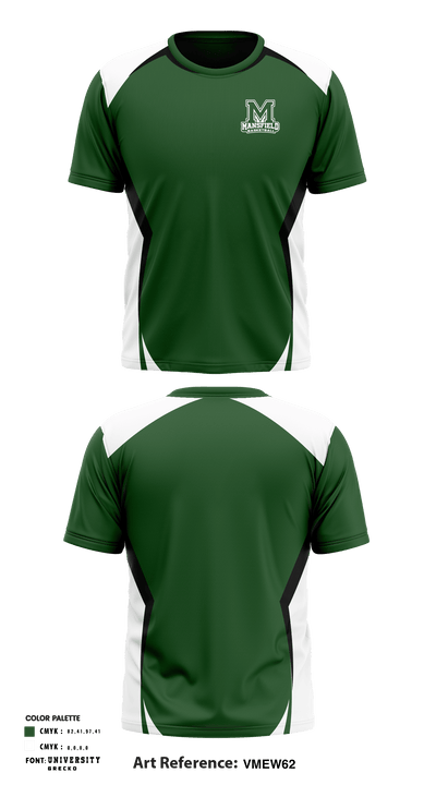 Mansfield High School Basketball 58158658 Short Sleeve Performance Shirt - 1