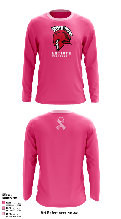 Antioch Middle School Volleyball 9817929 Long Sleeve Performance Shirt - 3