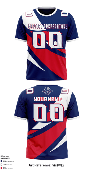 Short Sleeve Performance Shirt, Baptist Preparatory Upper School Football, Football, Teamtime, Team time, sublimation, custom sports apparel, team uniforms, spirit wear, spiritwear, sports uniforms, custom shirts, team store, custom team store, fundraiser sports, apparel fundraiser