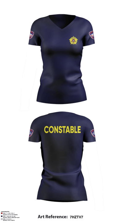 Nueces County Constable Pct 3 85430469 Women's Short Sleeve V-neck Shirt - 5