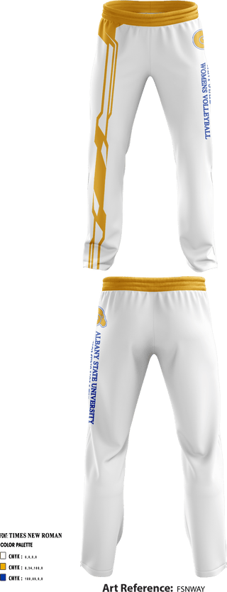 Sweatpants, Albany State University Women's Volleyball, Women's Volleyball, Teamtime, Team time, sublimation, custom sports apparel, team uniforms, spirit wear, spiritwear, sports uniforms, custom shirts, team store, custom team store, fundraiser sports, apparel fundraiser