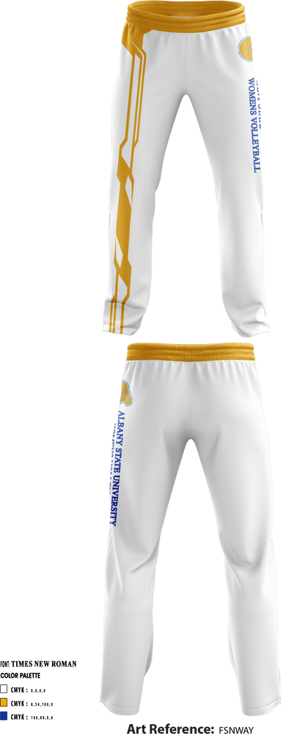 Albany State University Women's Volleyball 18785710 Sweatpants - 1