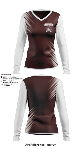 Women's Long Sleeve Vneck Shirt, Wellington C Mepham High School Softball, Softball, Teamtime, Team time, sublimation, custom sports apparel, team uniforms, spirit wear, spiritwear, sports uniforms, custom shirts, team store, custom team store, fundraiser sports, apparel fundraiser