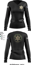 Cullman County S.O. 38220229 Women's Long Sleeve V-neck Shirt - 1