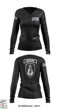 MAT3322 37311377 Women's Long Sleeve V-neck Shirt - 1