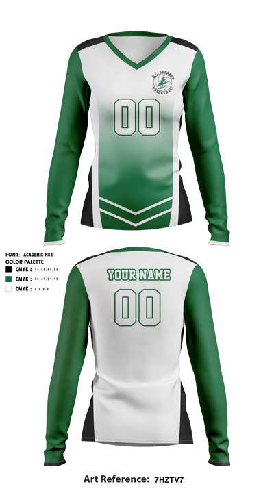 D C Everest High School Women's Volleyball 94932616 Long Sleeve Shooting Shirt - 2