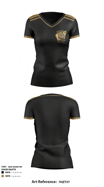 Westfield Gymnastics 24528085 Women's Short Sleeve V-neck Shirt - 1