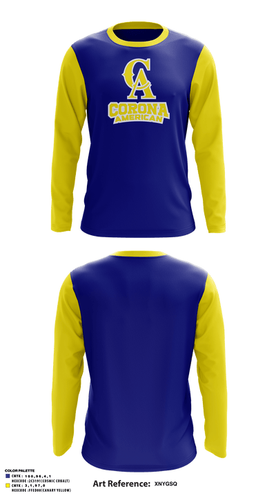 Corona American Little League 14975987 Long Sleeve Performance Shirt - 1