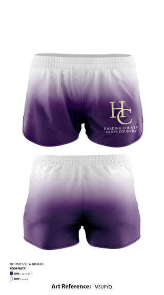 Women's Shorts, Harding County High School Cross Country, Cross Country, Teamtime, Team time, sublimation, custom sports apparel, team uniforms, spirit wear, spiritwear, sports uniforms, custom shirts, team store, custom team store, fundraiser sports, apparel fundraiser