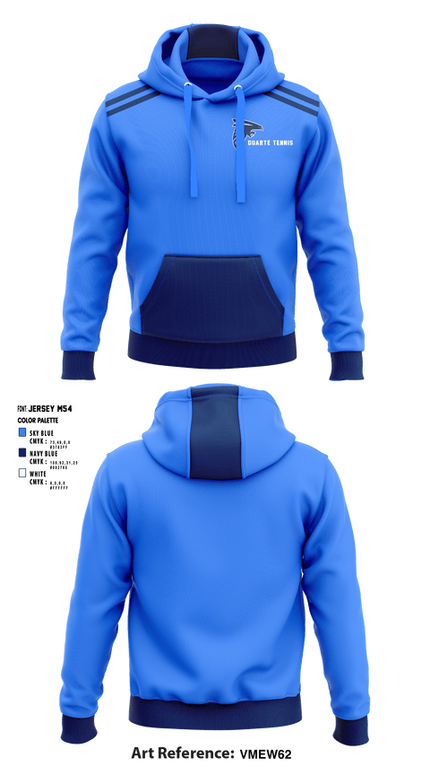 Hoodie, Duarte High School Tennis, Tennis, Teamtime, Team time, sublimation, custom sports apparel, team uniforms, spirit wear, spiritwear, sports uniforms, custom shirts, team store, custom team store, fundraiser sports, apparel fundraiser