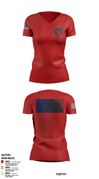 Women's Short Sleeve Vneck Shirt, Cyndicate Operational Group, E-Sports, Teamtime, Team time, sublimation, custom sports apparel, team uniforms, spirit wear, spiritwear, sports uniforms, custom shirts, team store, custom team store, fundraiser sports, apparel fundraiser