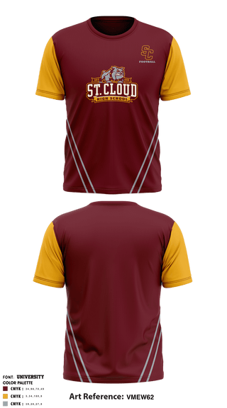 Short Sleeve Performance Shirt, Saint Cloud High School Football, Football, Teamtime, Team time, sublimation, custom sports apparel, team uniforms, spirit wear, spiritwear, sports uniforms, custom shirts, team store, custom team store, fundraiser sports, apparel fundraiser