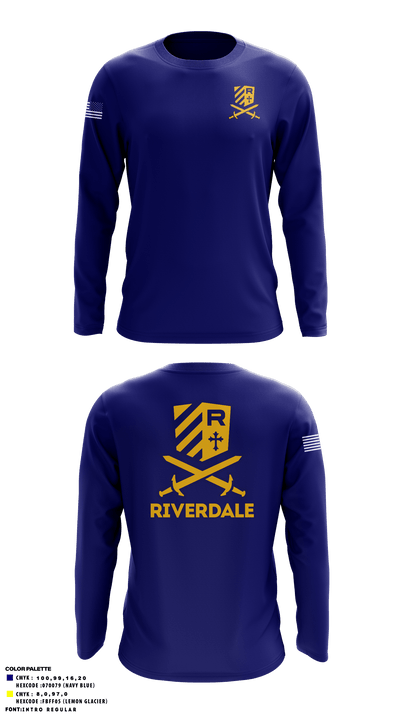 Riverdale Baptist High School 8850685 Long Sleeve Performance Shirt - 1