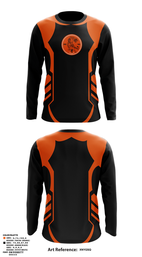 Long Sleeve Performance Shirt, Tiger Wrestling, Wrestling, Teamtime, Team time, sublimation, custom sports apparel, team uniforms, spirit wear, spiritwear, sports uniforms, custom shirts, team store, custom team store, fundraiser sports, apparel fundraiser