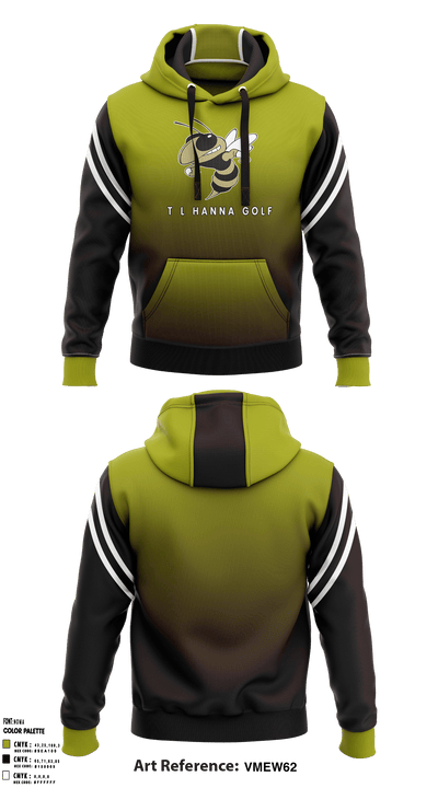T L Hanna High School Golf 48207993 Hoodie - 1