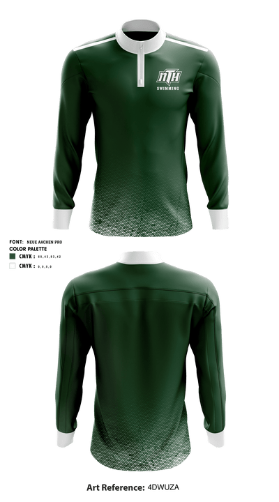 North Hall High School Swimming 67249085 Quarter Zip Jacket - 2